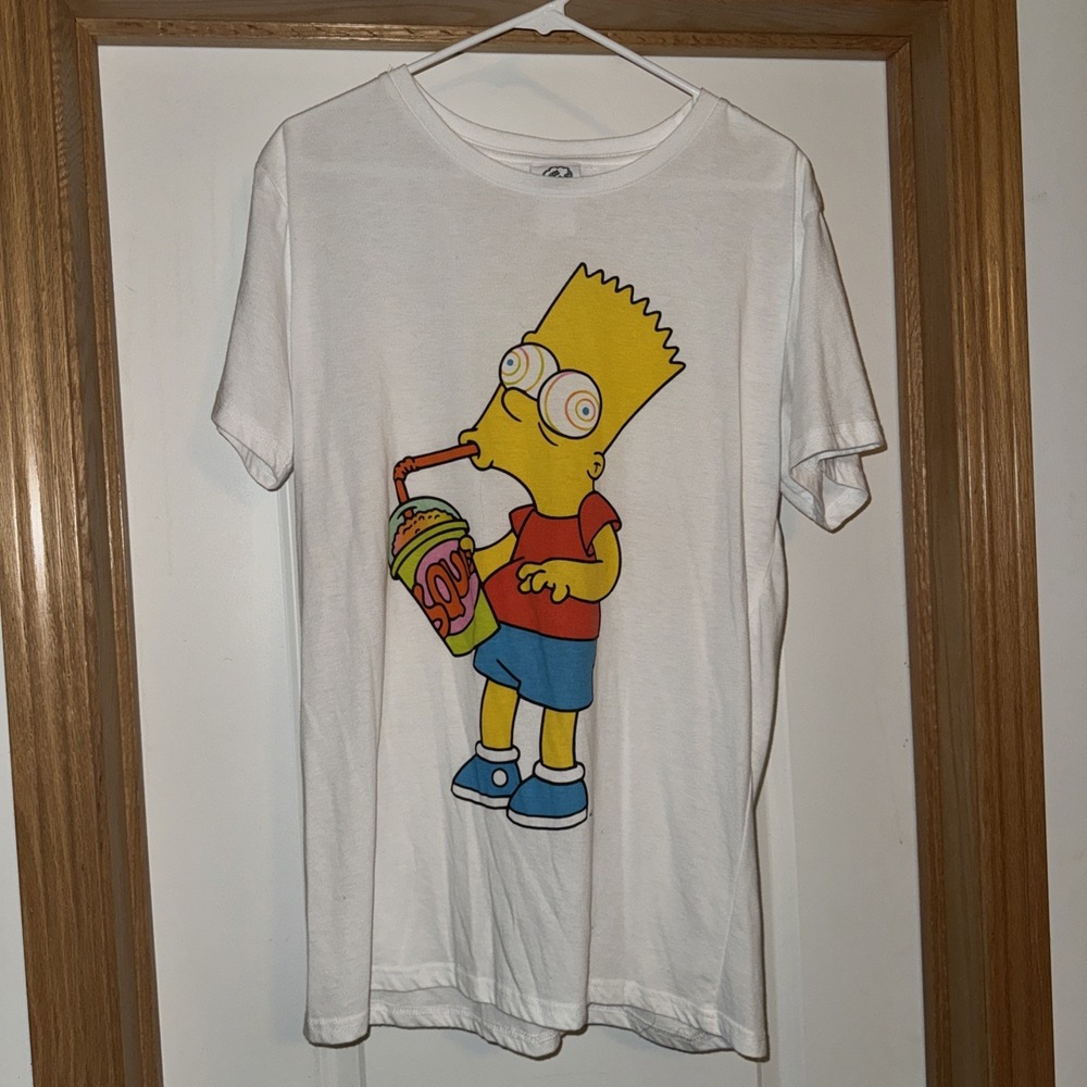 Vintage Y2K Bart Simpson Squishee Shirt Psychedelic Eyes Rare SIMPSONS XL